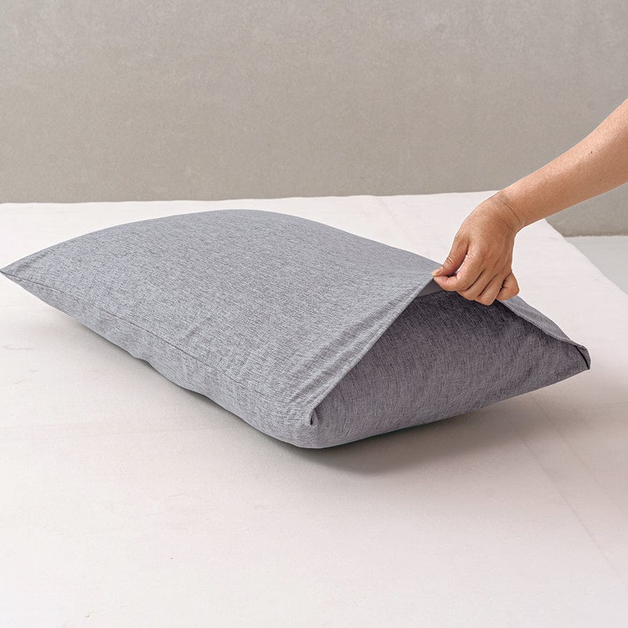 Faux Linen Slate Gray 3pc Sheet Set