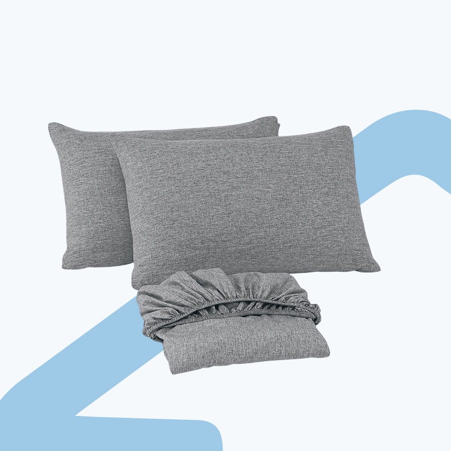 Faux Linen Slate Gray 3pc Sheet Set