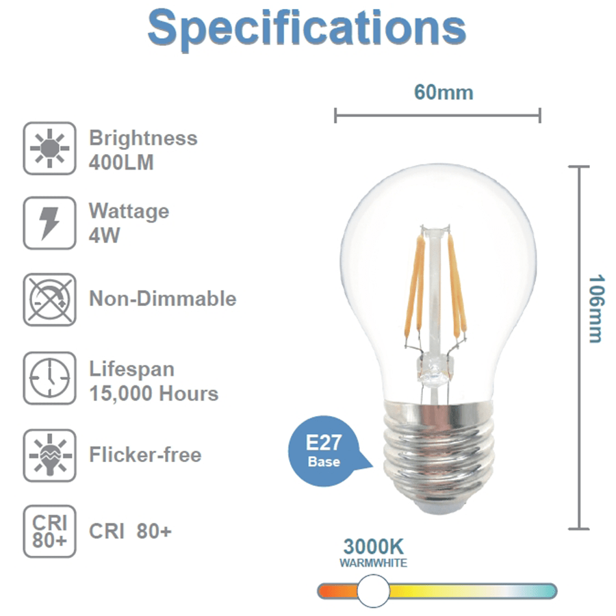 Filament Basic Bulb Warmwhite 4W Filament Basic Bulb Warmwhite 4W Mandaue Foam