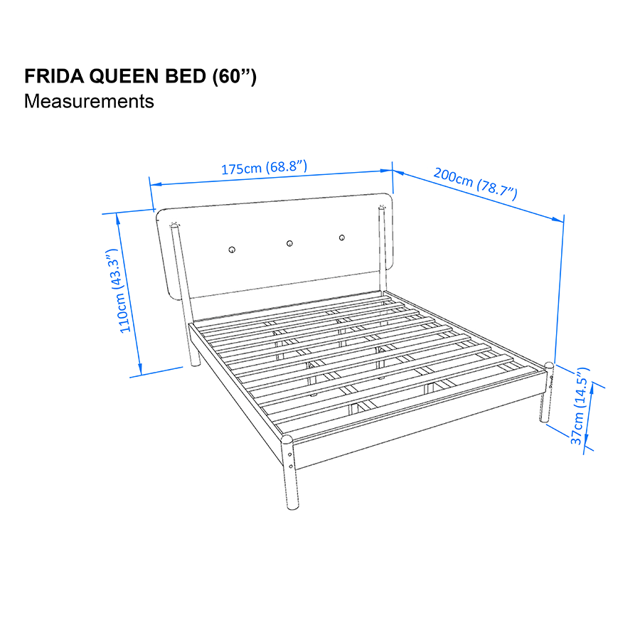 MORE FRIDA OPTIONS Frida 60x75" Bed - Oak Frida 60x75" Bed - Oak Mandaue Foam