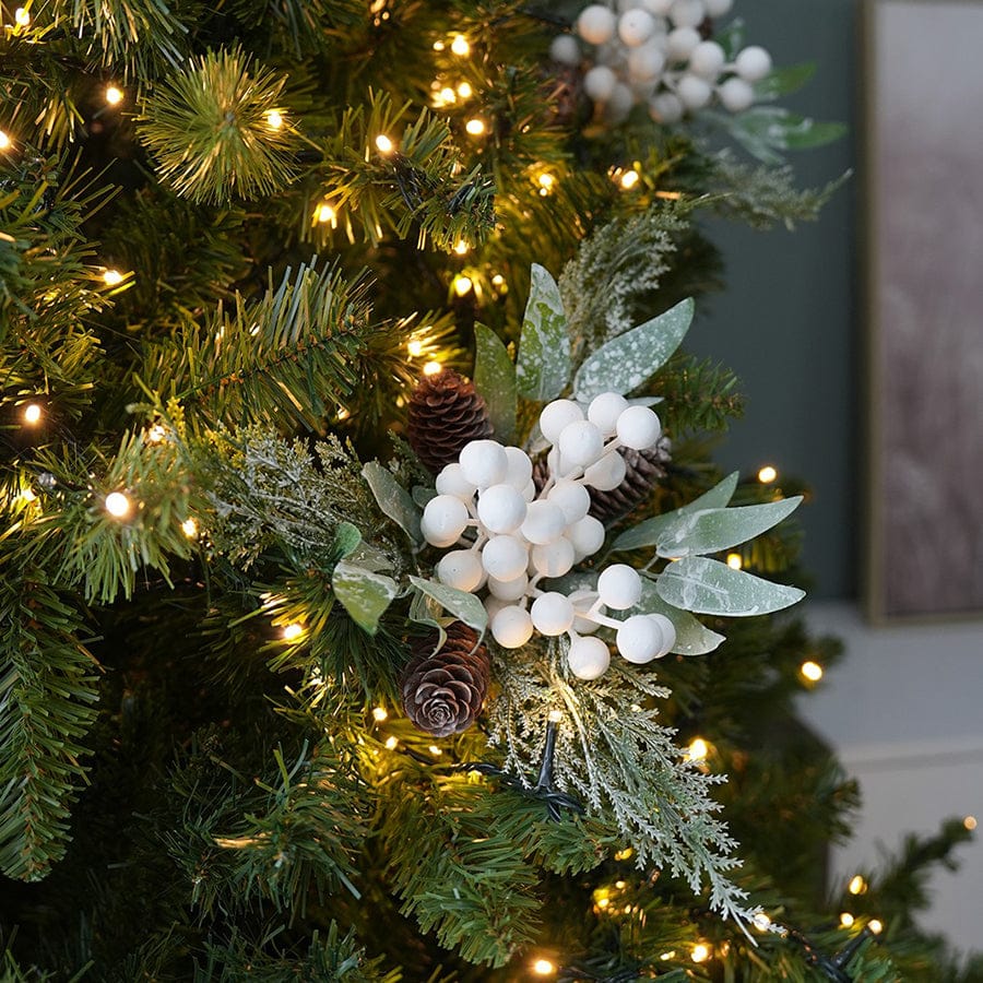 Frosted Berry Pine Leaves Pick