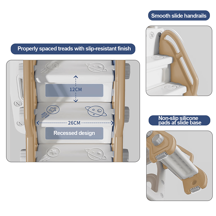 Frudie Kids Slide with Swing & Hoop