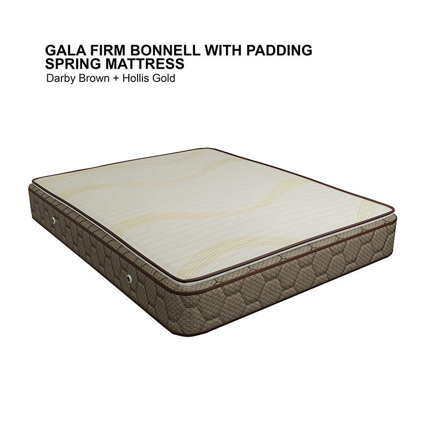 MORE GALA FIRM OPTIONS Gala Firm with Padding Spring Mattress Gala Firm with Padding Spring Mattress Darby Brown+Hollis Gold / Double 54x75 inches Mandaue Foam