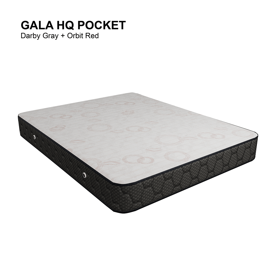 MORE HOTEL QUALITY POCKET OPTIONS Gala Hotel Quality Pocket Spring Mattress Gala Hotel Quality Pocket Spring Mattress Darby Gray+Orbit Red / Double 54x75 inches Mandaue Foam