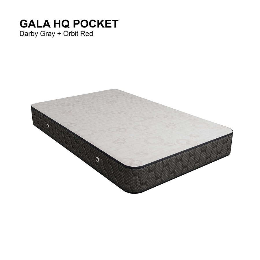 MORE HOTEL QUALITY POCKET OPTIONS Gala Hotel Quality Pocket Spring Mattress Gala Hotel Quality Pocket Spring Mattress Darby Gray+Orbit Red / Single 36x75 inches Mandaue Foam