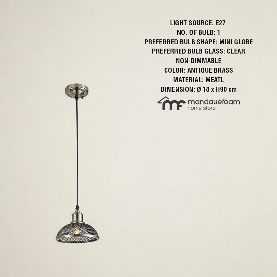 Gine Metal Mesh Pendant Light