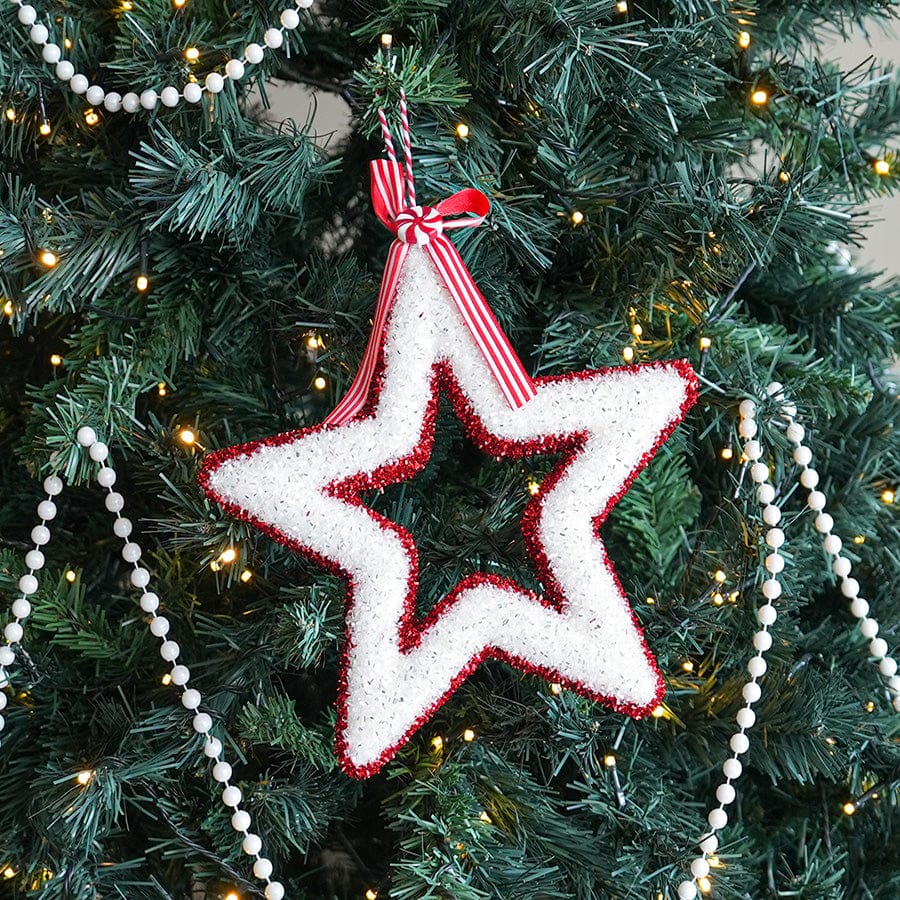 Glitter Star Hanging Ornament 25cm