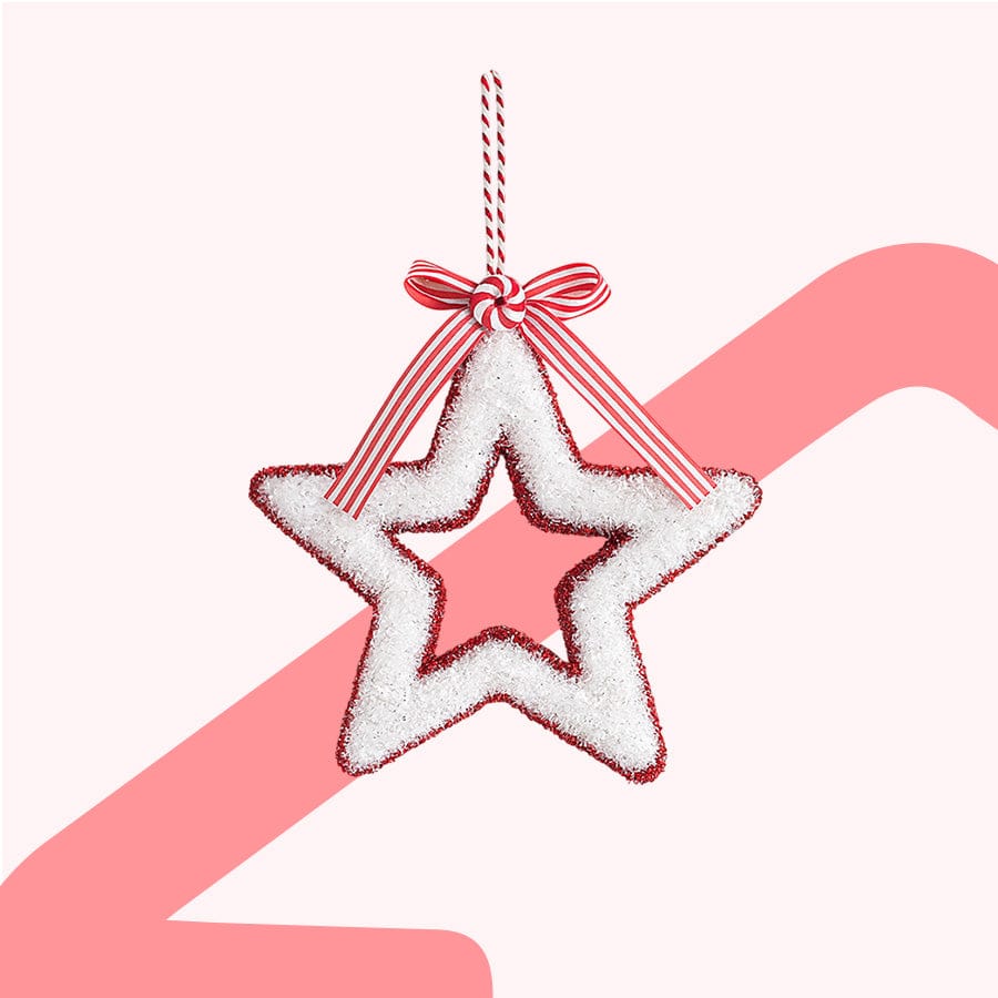 Glitter Star Hanging Ornament 25cm