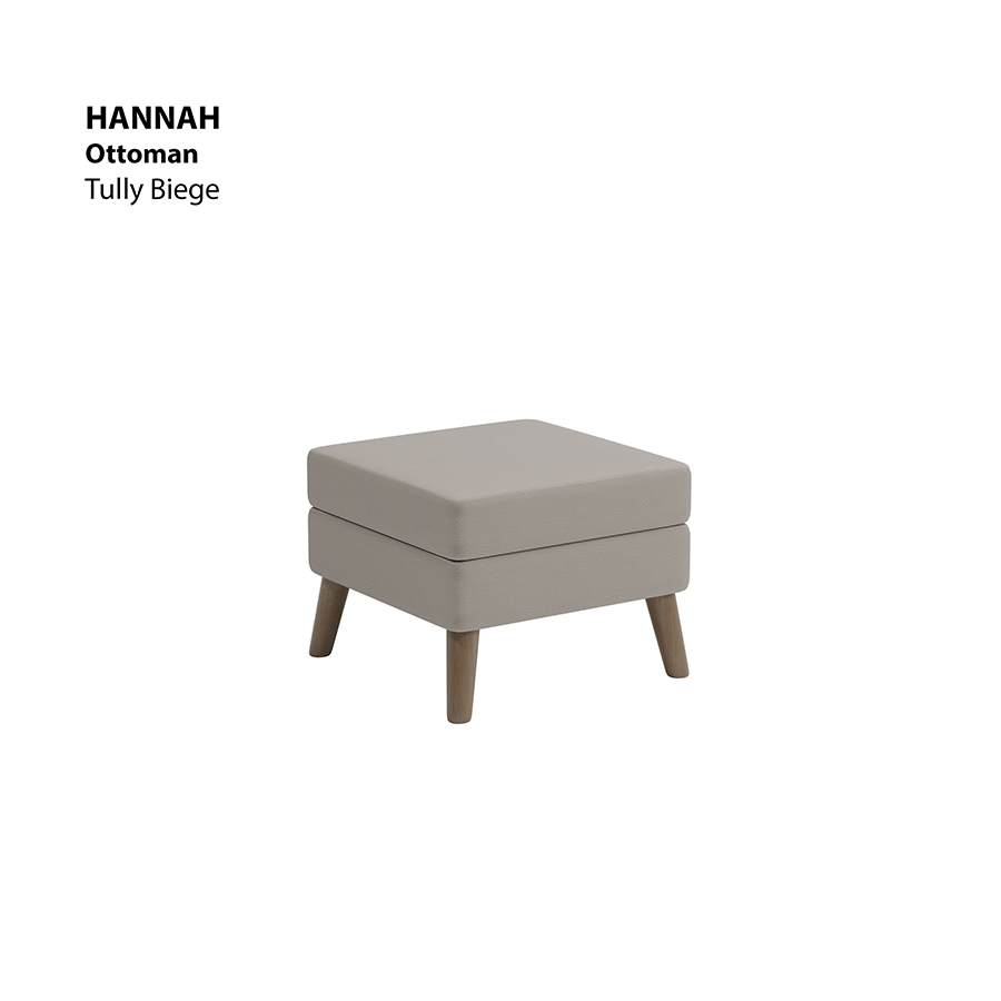 MORE HANNAH OPTIONS Hannah Ottoman Hannah Ottoman Leatherette Tully Beige Mandaue Foam