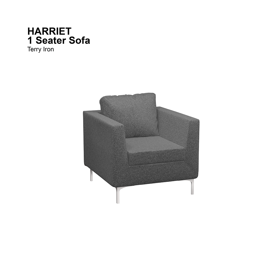 MORE HARRIET OPTIONS Harriet 1 Seater Sofa Harriet 1 Seater Sofa Lux Terry Iron Mandaue Foam
