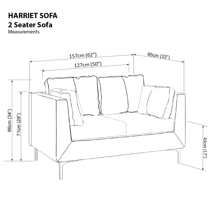 Harriet 2 Seater Sofa