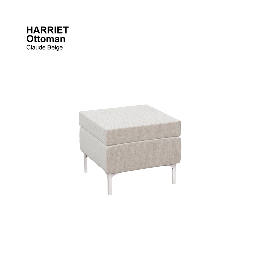 MORE HARRIET OPTIONS Harriet Ottoman Harriet Ottoman Lux Claude Beige Mandaue Foam