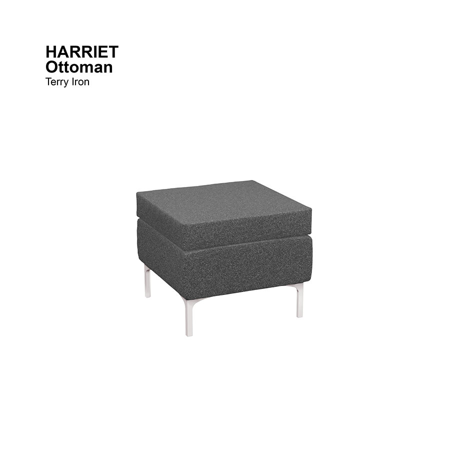 MORE HARRIET OPTIONS Harriet Ottoman Harriet Ottoman Lux Terry Iron Mandaue Foam