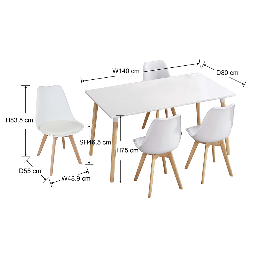 Hashim 4 Seater Dining Set