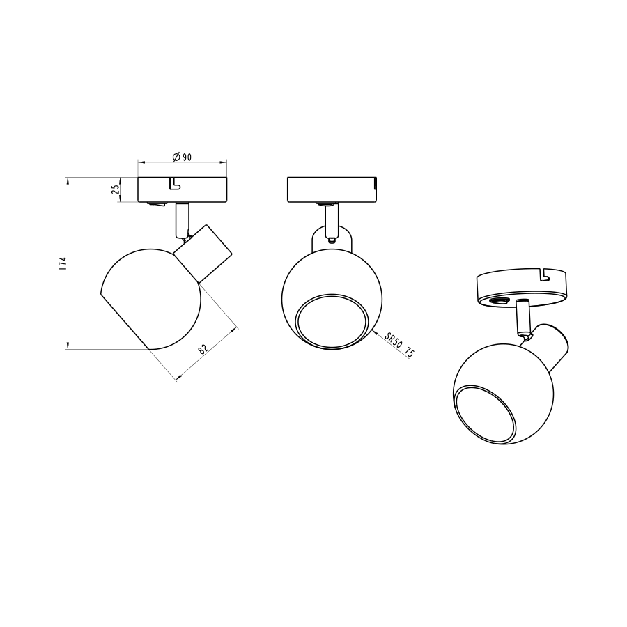 MORE HERMA OPTIONS Herma 1-light Spotlight Herma 1-light Spotlight Mandaue Foam