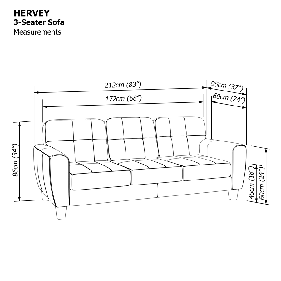 MORE HERVEY OPTIONS Hervey 3 Seater Sofa Hervey 3 Seater Sofa Mandaue Foam
