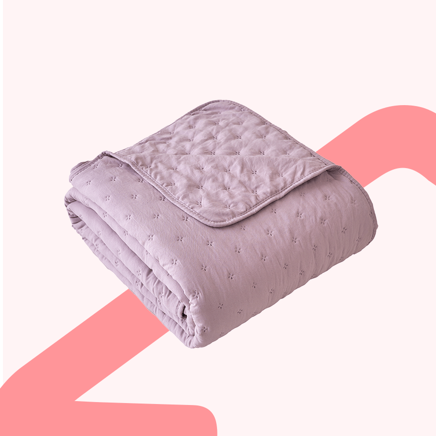 Holly Bedspread - Purple