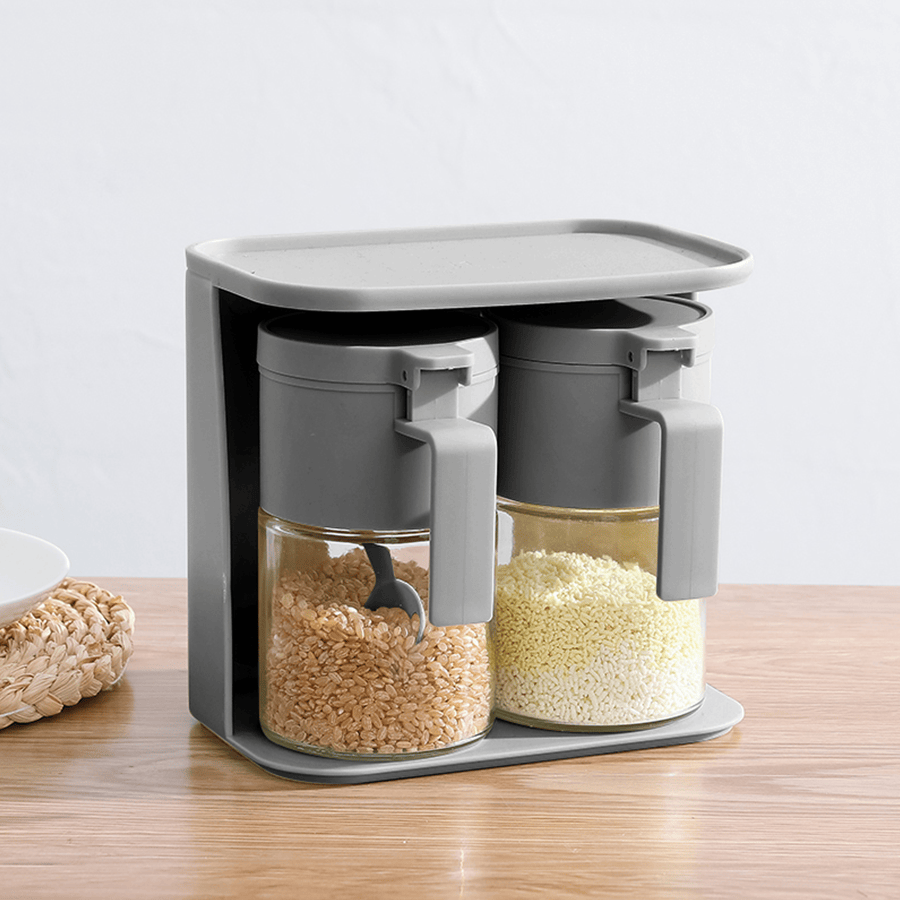 Hugo Spice Jar with Holder - 2pc Set