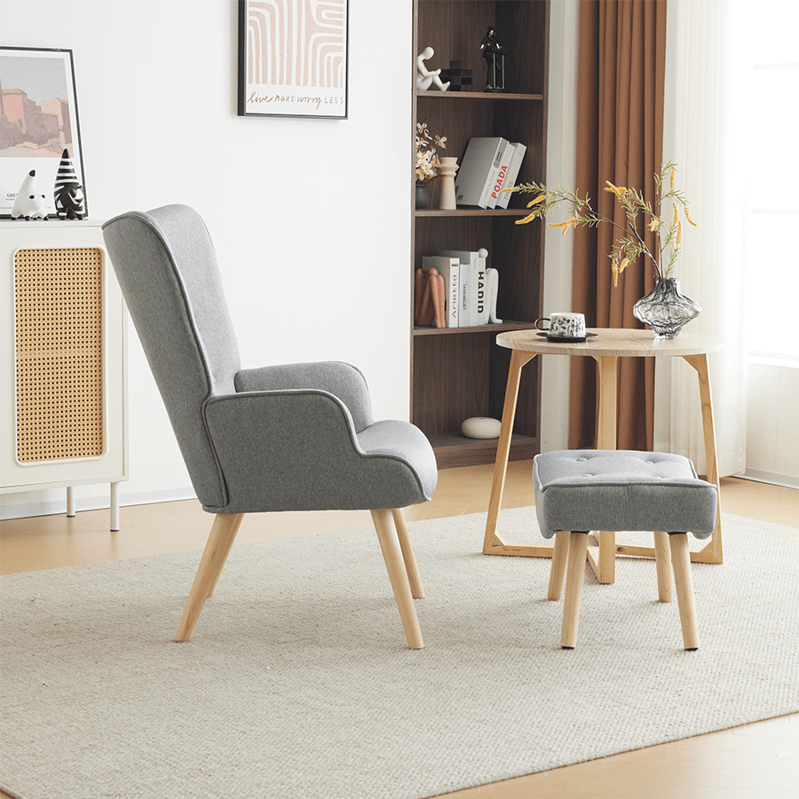 Ivan Armchair with Foot Stool Ivan Armchair with Foot Stool Mandaue Foam