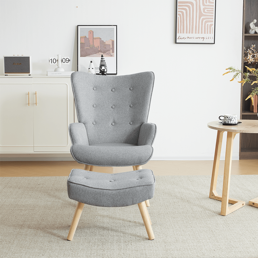 Ivan Armchair with Foot Stool Ivan Armchair with Foot Stool Mandaue Foam