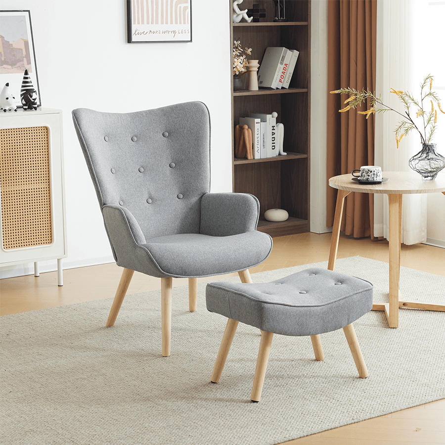 Ivan Armchair with Foot Stool Ivan Armchair with Foot Stool Mandaue Foam
