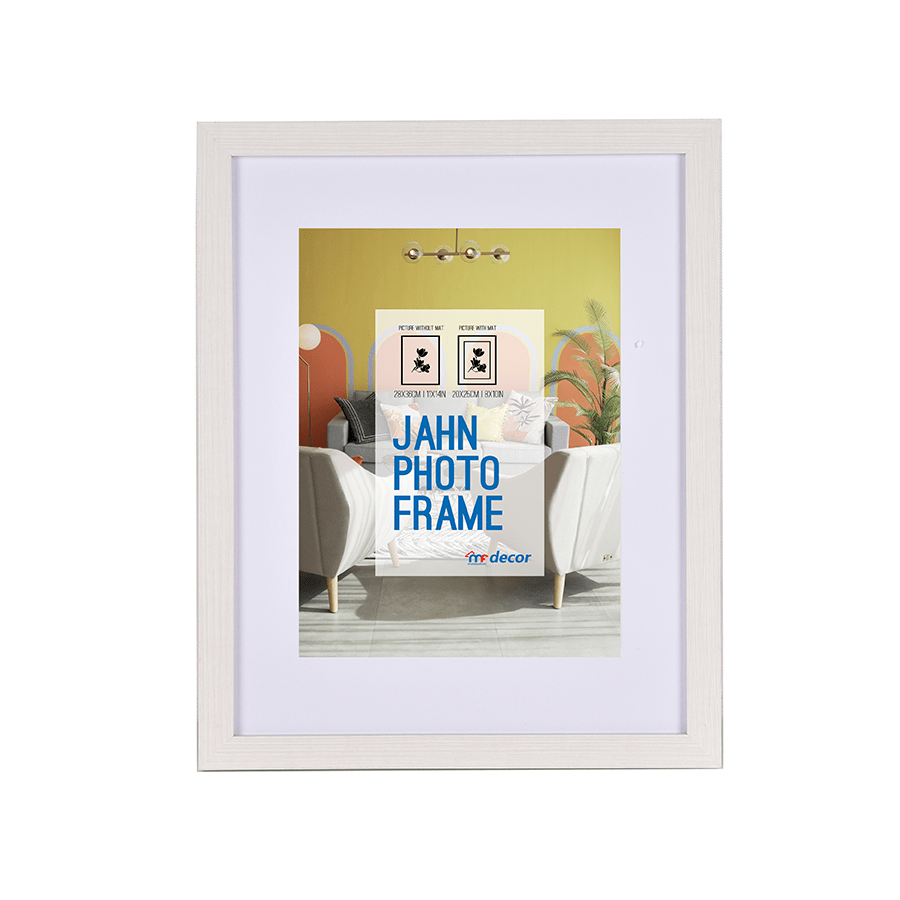 MORE JAHN OPTIONS Jahn Photo Frame with Mat 28x36cm Jahn Photo Frame with Mat 28x36cm White Mandaue Foam