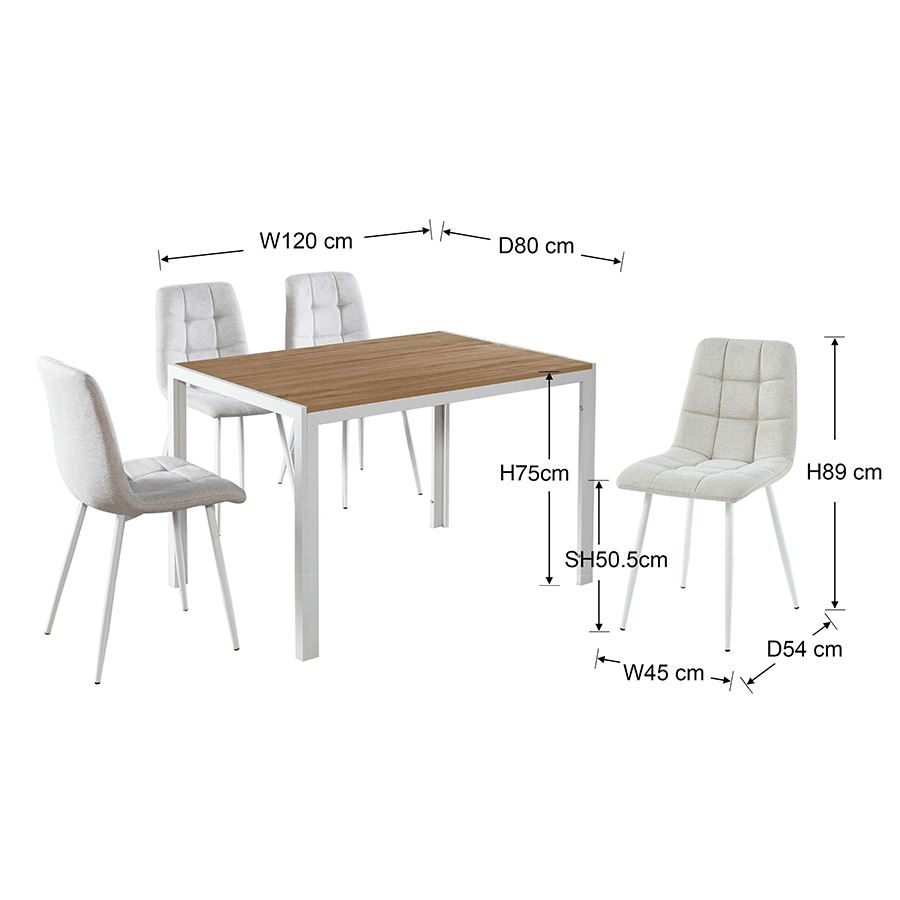 Jimmi+ Livia 4 Seater Dining Set Jimmi+ Livia 4 Seater Dining Set Mandaue Foam