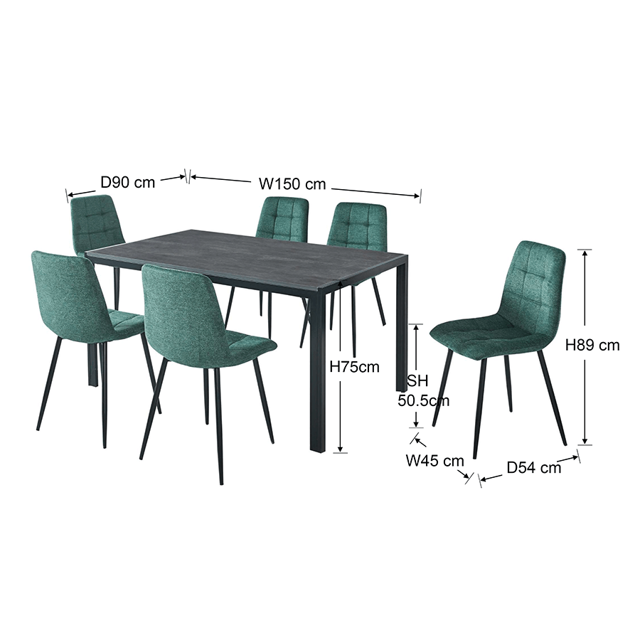 Jimmi+ Livia 6 Seater Dining Set Jimmi+ Livia 6 Seater Dining Set Mandaue Foam