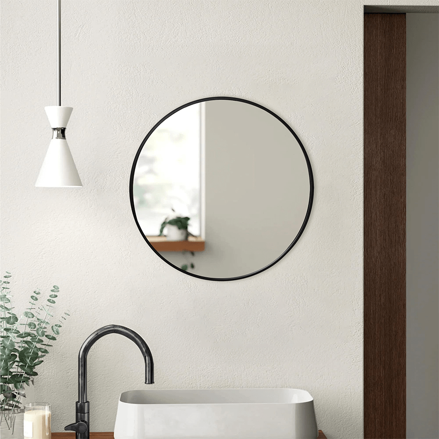 Jorn Black Round Wall Mirror Jorn Black Round Wall Mirror Mandaue Foam