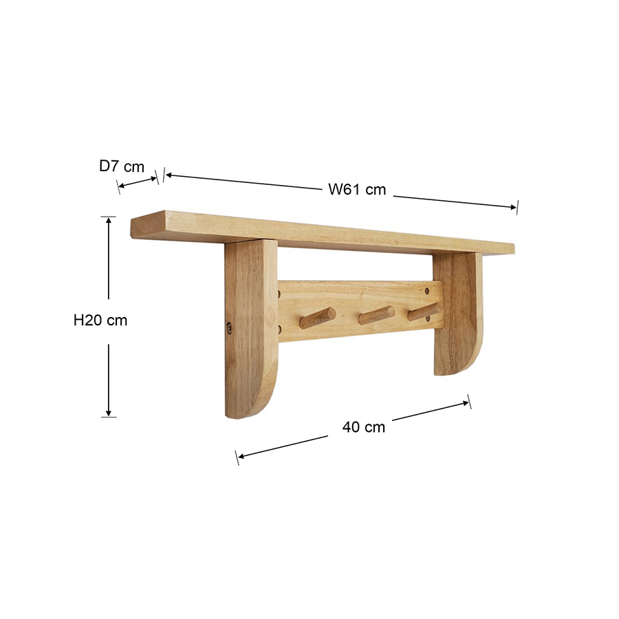 Jules Wall Hook with Shelf Jules Wall Hook with Shelf Mandaue Foam