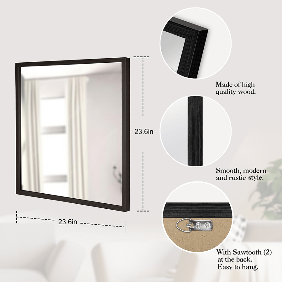 MORE JURI OPTIONS Juri Framed Mirror 60x60 cm Juri Framed Mirror 60x60 cm Mandaue Foam