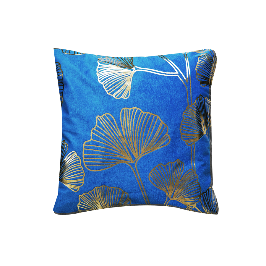 Killian Navy Blue Gingko ThrowPillowcase