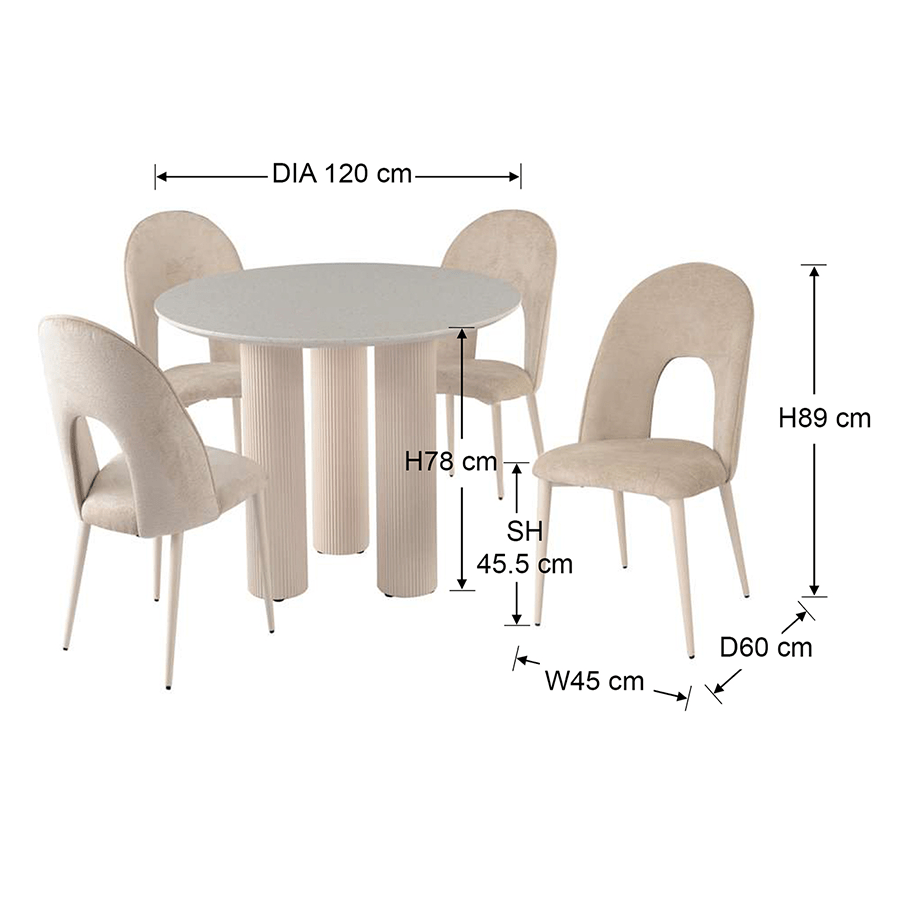 MORE KINSLEY OPTIONS Kinsley 4 Seater Round Dining Set Kinsley 4 Seater Round Dining Set Mandaue Foam