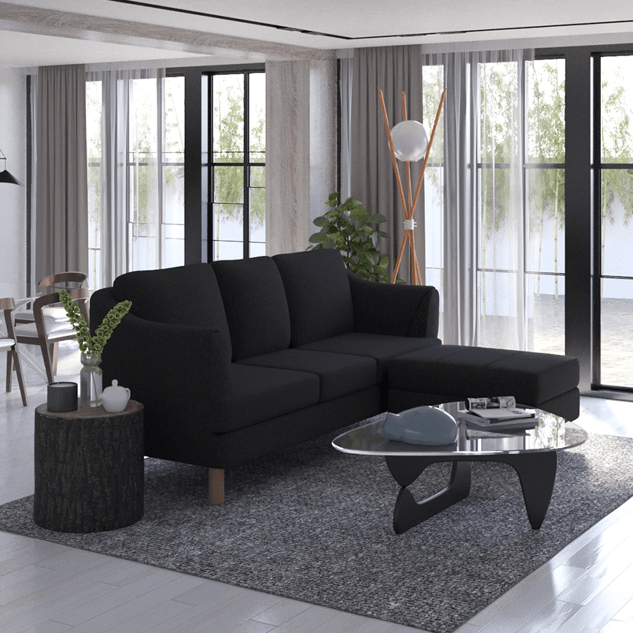 Kio 3 Seat with Ottoman Sofa