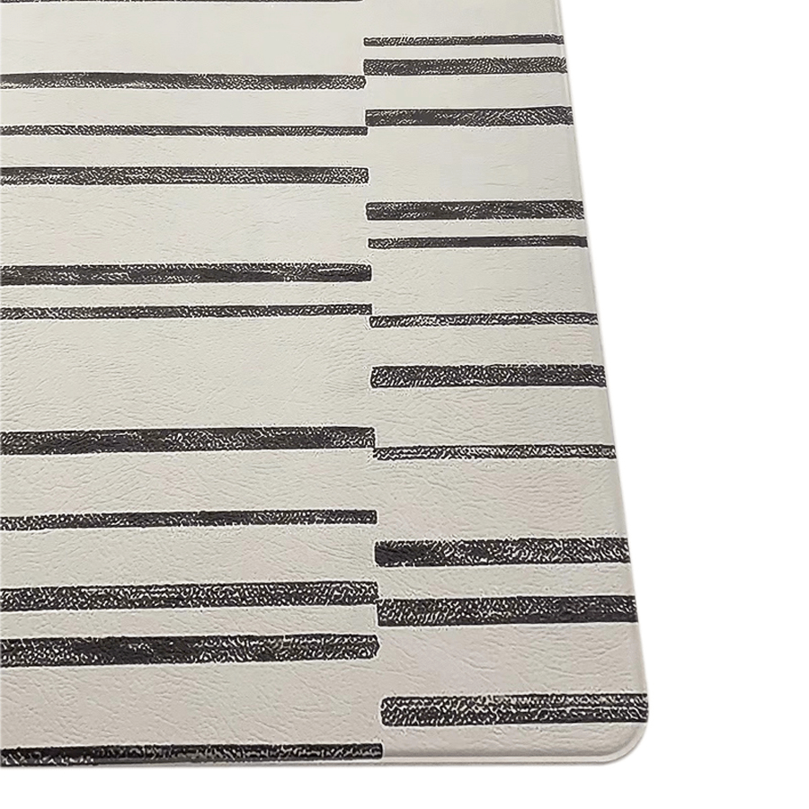 Kyros PVC Kitchen Mat Kyros PVC Kitchen Mat Black and White Mandaue Foam