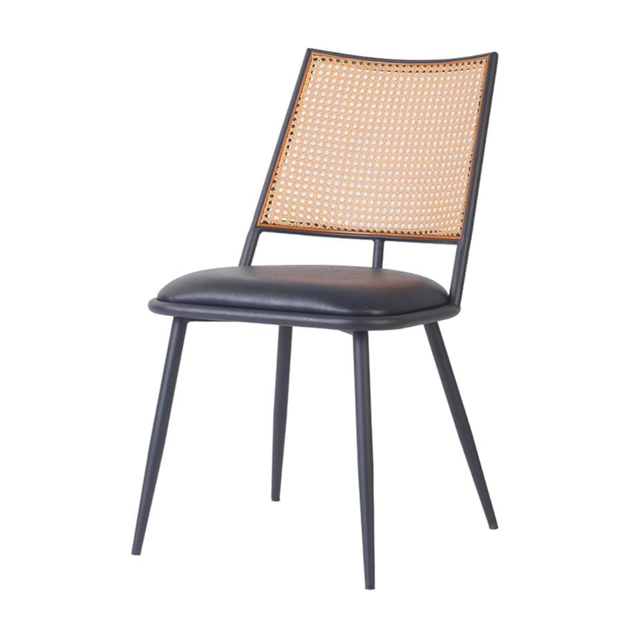 Lachie Rattan Dining Chair Lachie Rattan Dining Chair Black Mandaue Foam