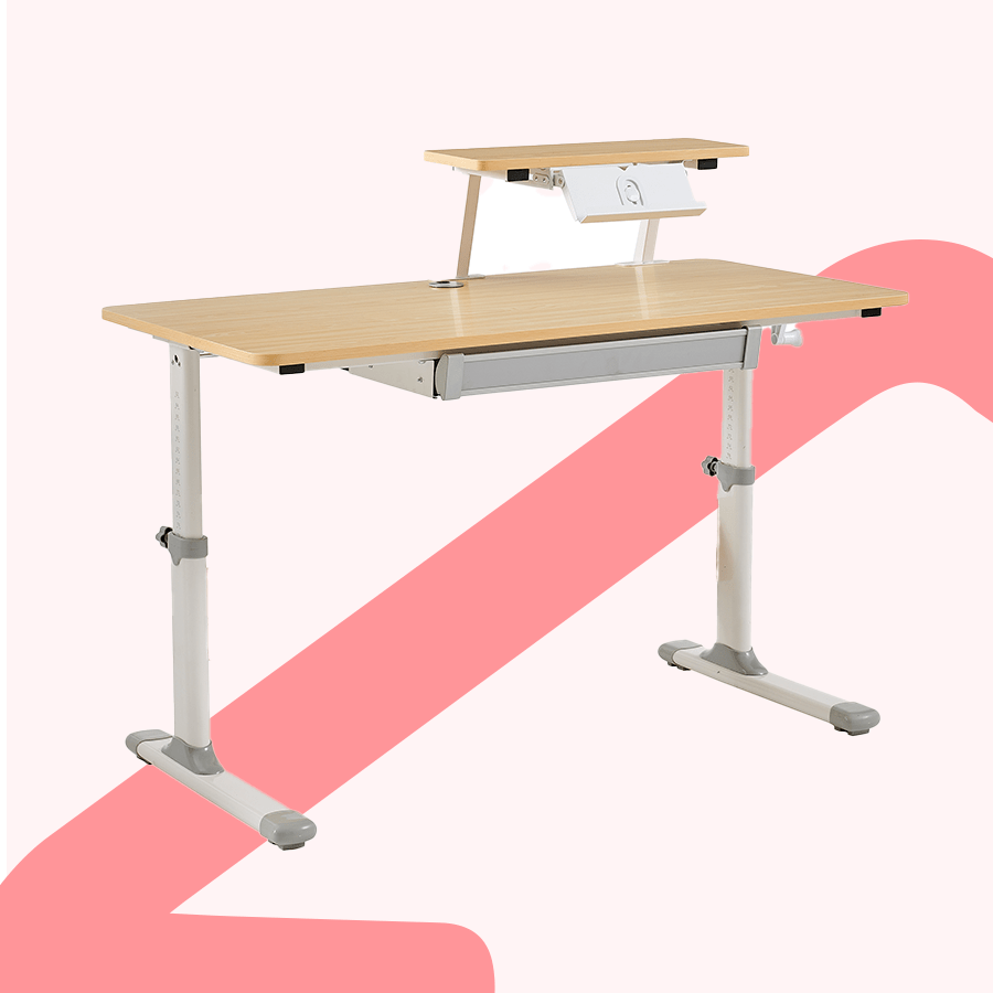 Lavita Adjustable Desk with Shelf