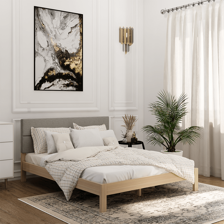 MORE LENNON OPTIONS Lennon 60x75" Bed - Oak Lennon 60x75" Bed - Oak Mandaue Foam