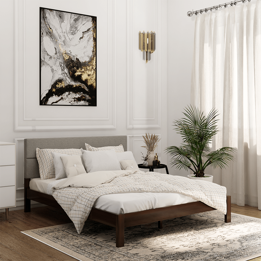 MORE LENNON OPTIONS Lennon 72x75" Bed - Walnut Brown Lennon 72x75" Bed - Walnut Brown Mandaue Foam