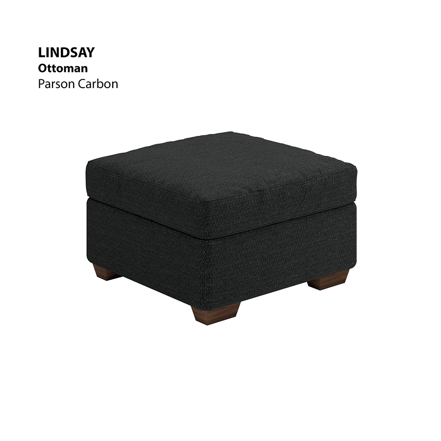 MORE LINDSAY OPTIONS Lindsay Ottoman Lindsay Ottoman Fabric Parson Carbon Mandaue Foam