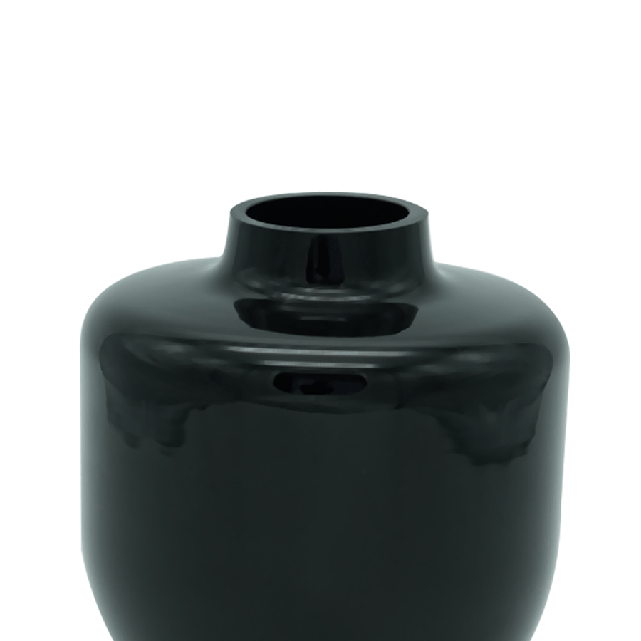 Lotus Black Glass Vase 16cm Lotus Black Glass Vase 16cm Mandaue Foam