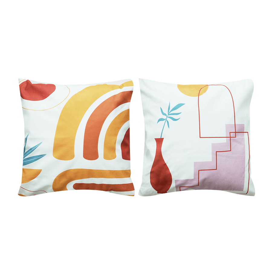 Lumi Abstract Boho Set/2 Throw Pillowcase
