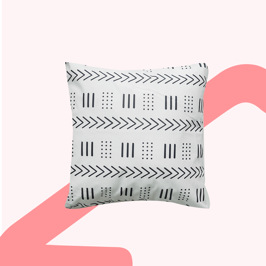 Lumi Aztec White Throw Pillowcase