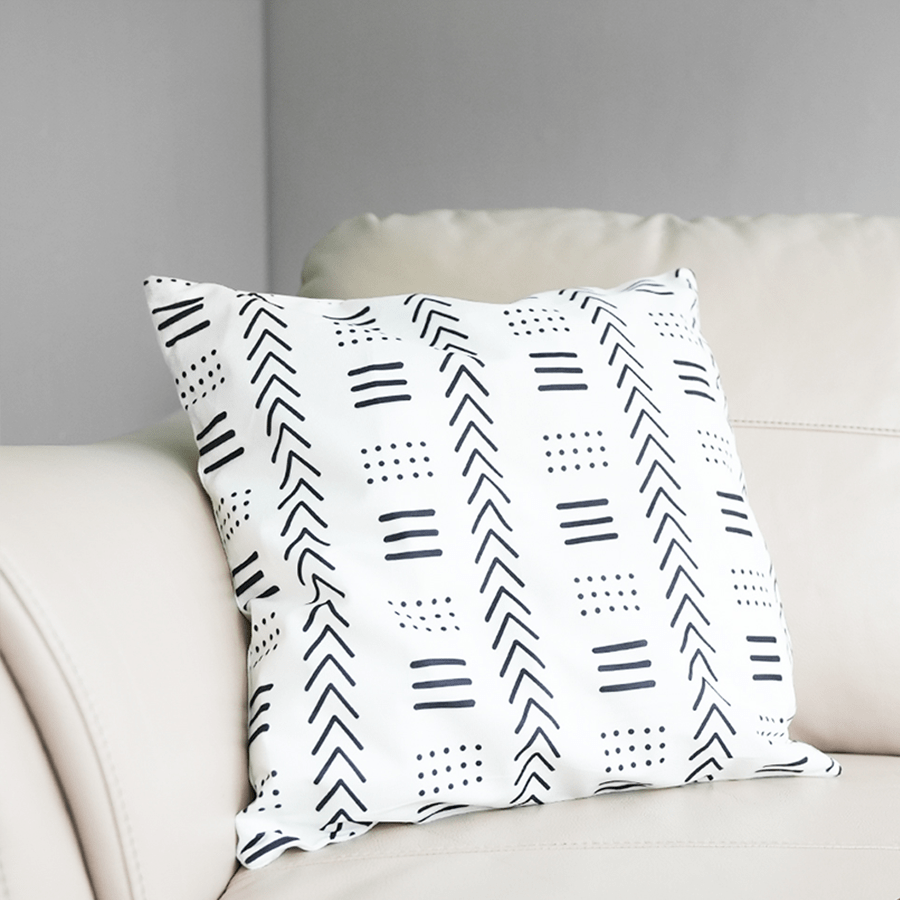 Lumi Aztec White Throw Pillowcase