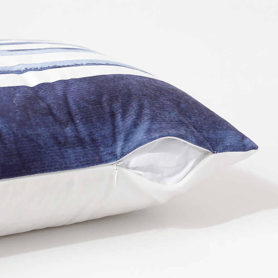 Lumi Blue Minimalist Throw Pillowcase Set of 2