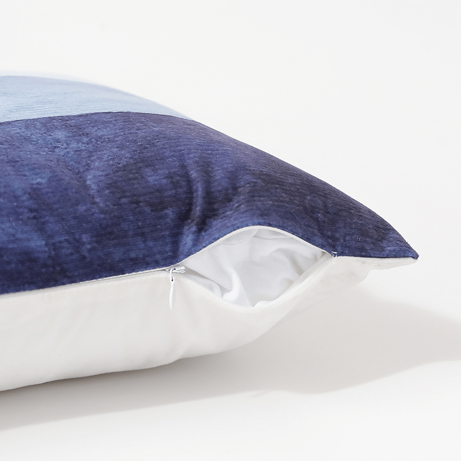 Lumi Blue Minimalist Throw Pillowcase Set of 2
