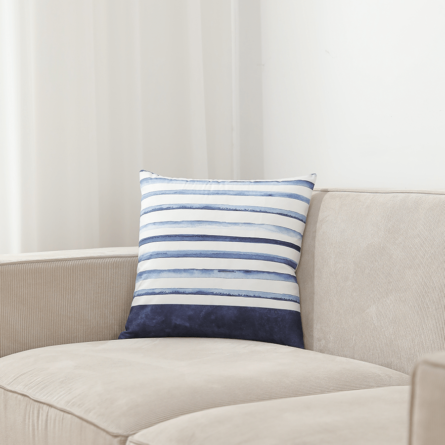 Lumi Blue Minimalist Throw Pillowcase Set of 2