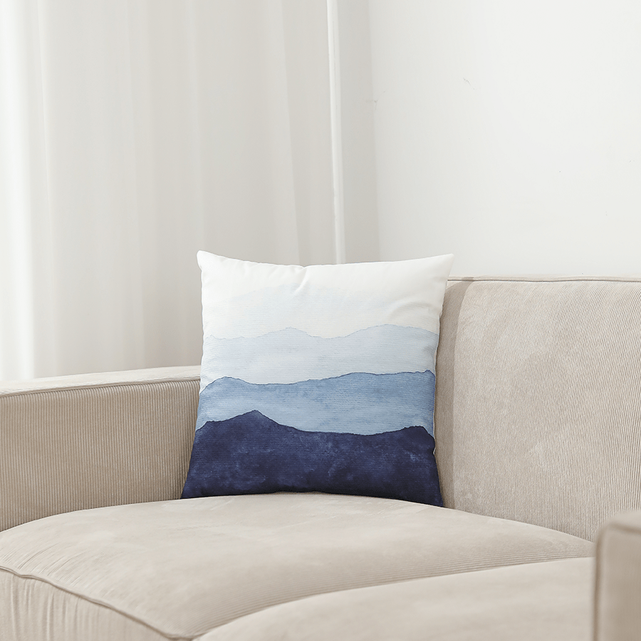 Lumi Blue Minimalist Throw Pillowcase Set of 2