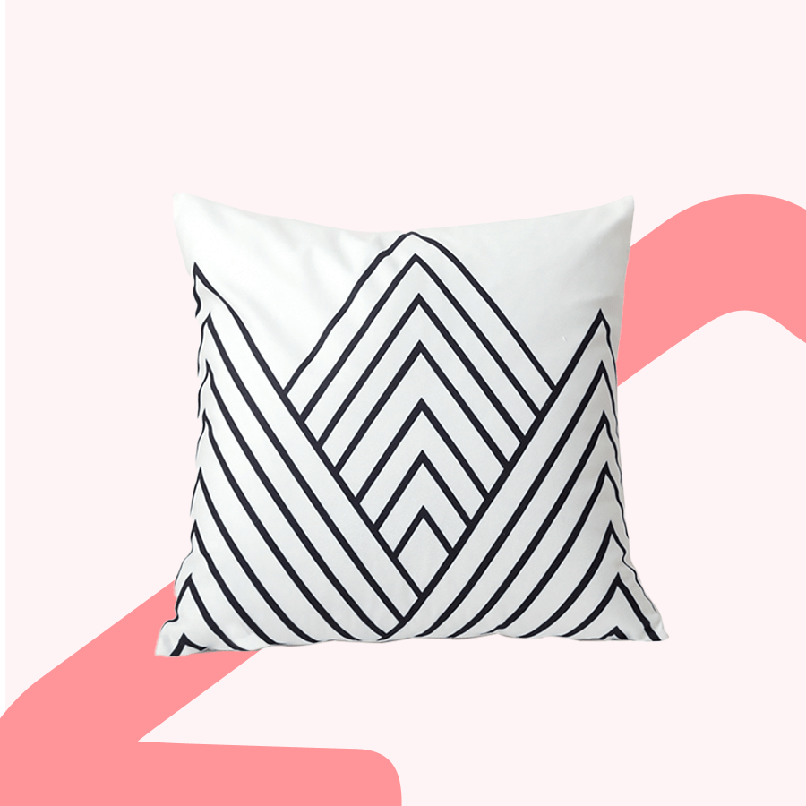 Lumi Mountain Line Throw Pillowcase