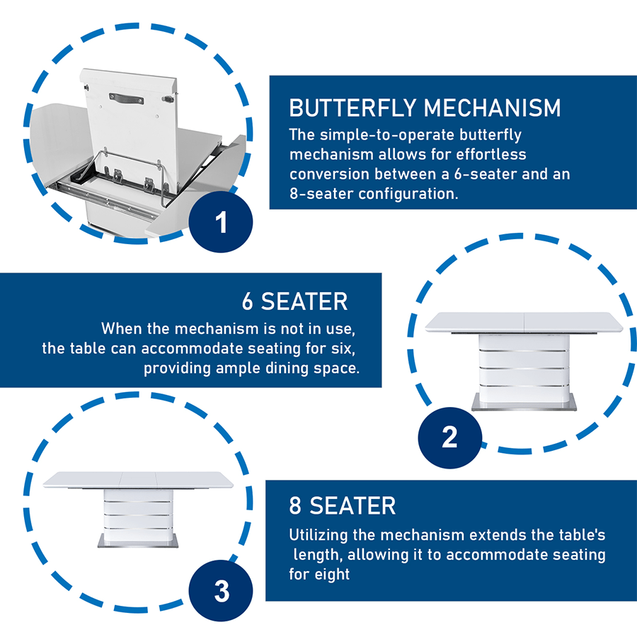 Lynda Extension 6-8 Seater Dining Table Lynda Extension 6-8 Seater Dining Table Mandaue Foam